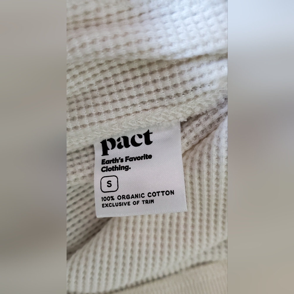 Pact Cream Waffle Henley Lounge Set - Picture 9 of 9